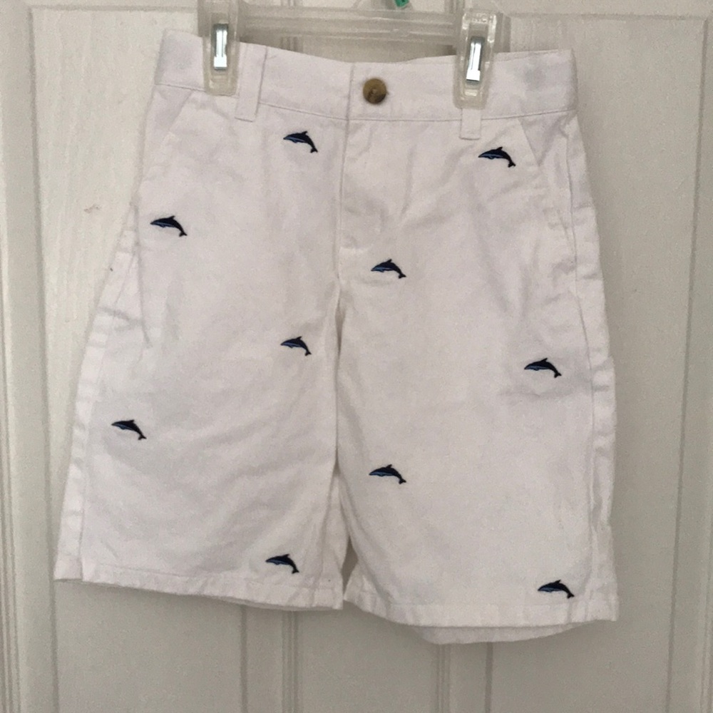 Janie & Jack dolphin embroidered shorts